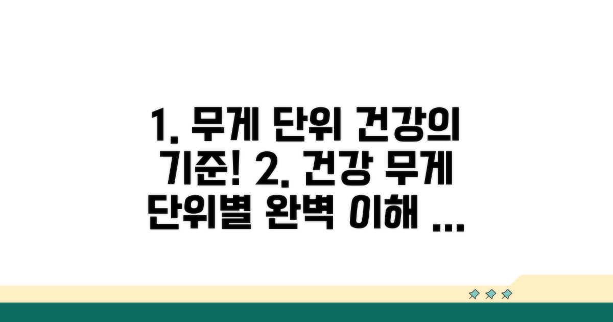 건강 관리 위한 무게 단위 이해