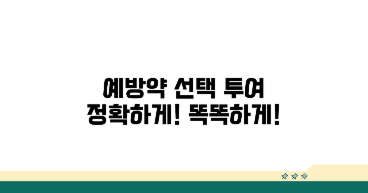 예방약 선택과 올바른 투여법