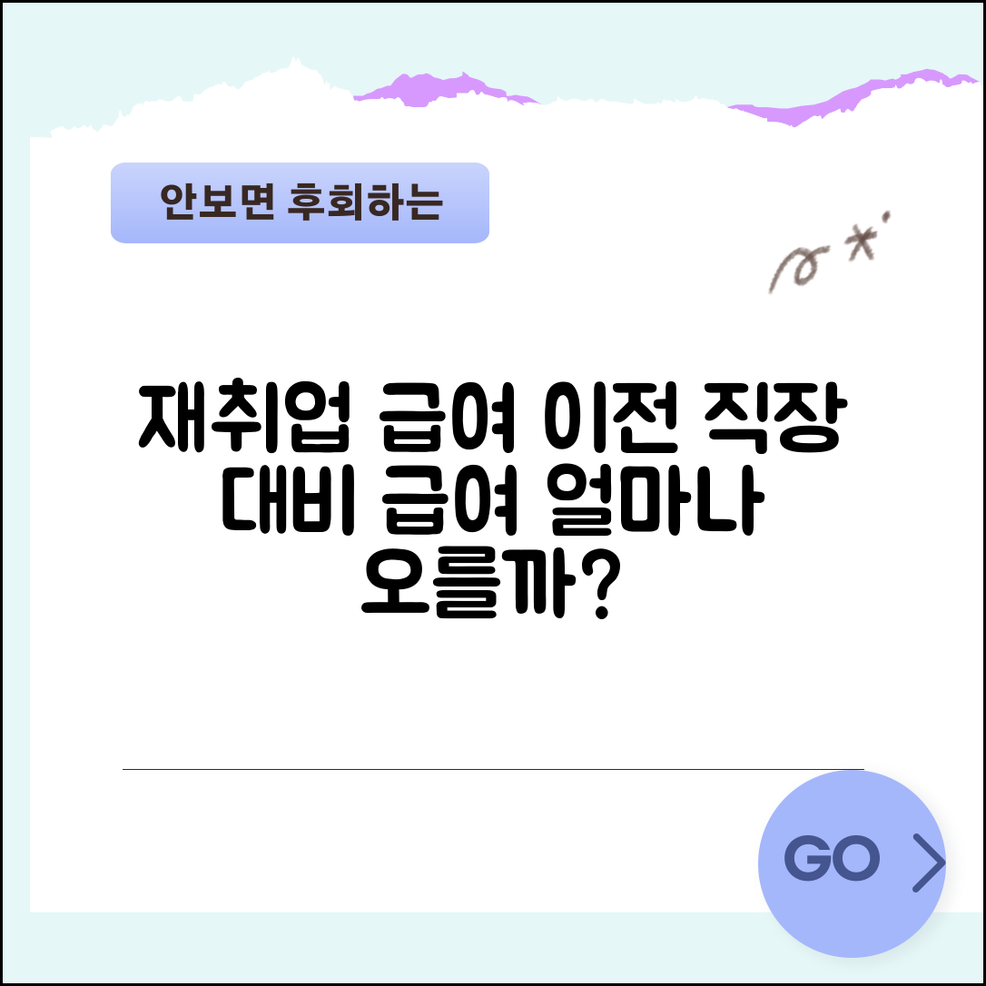 재취업 급여 | 재취업시 급여 수준 | 이전 직장 대비 급여 변화