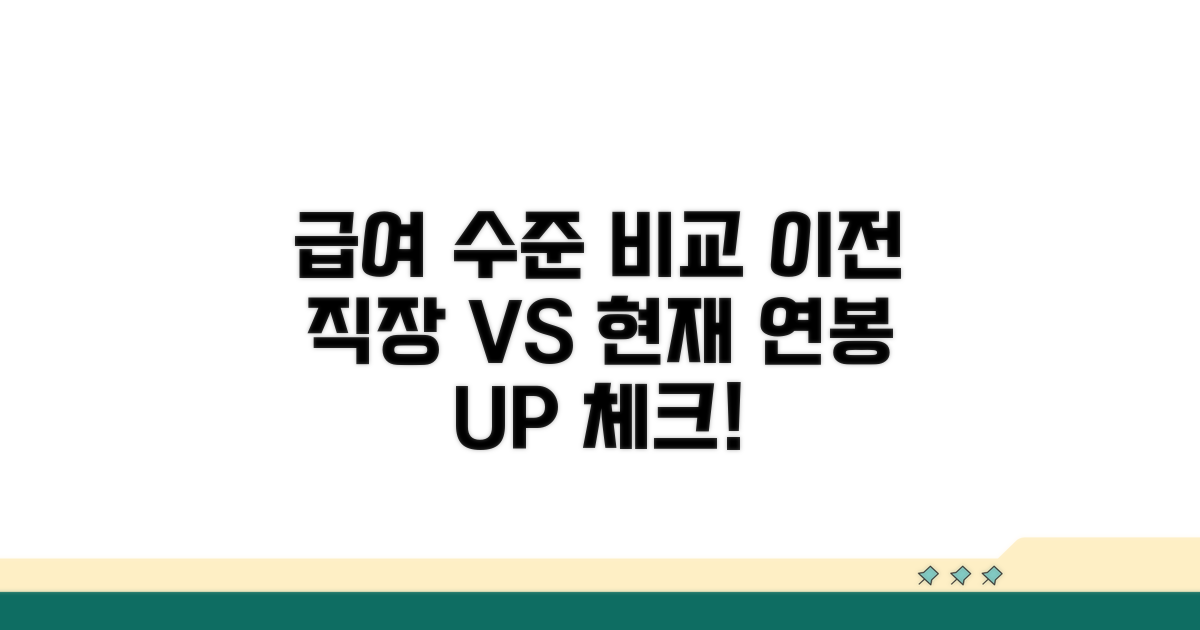 급여 수준, 이전 직장과 비교 분석