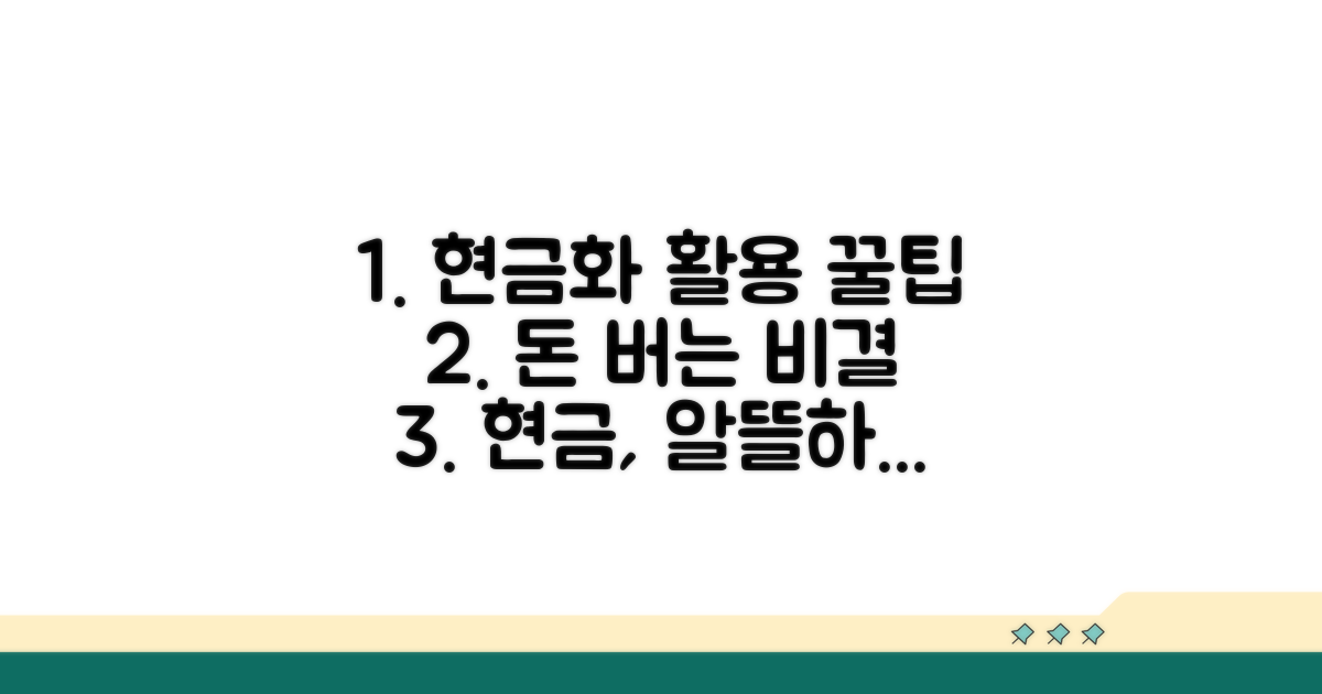 현금 전환 및 기타 활용 팁