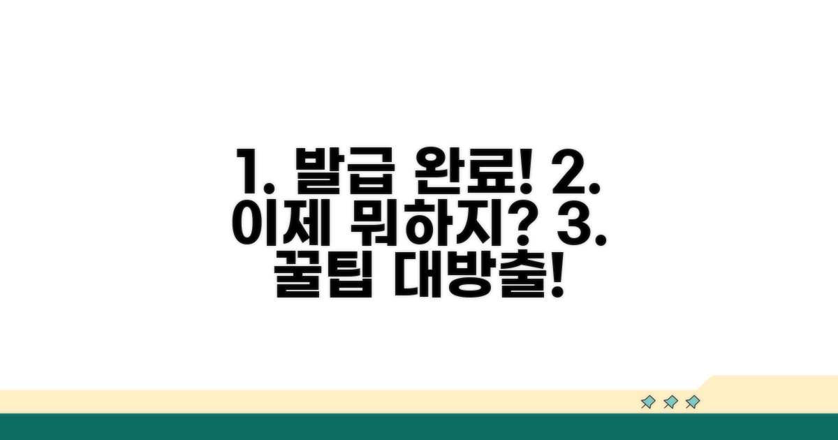 발급 완료 후 활용 팁