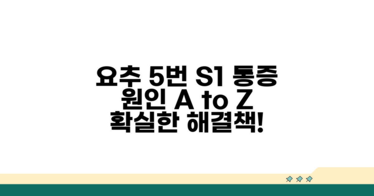 요추 5번 천추 1번 통증 원인 분석