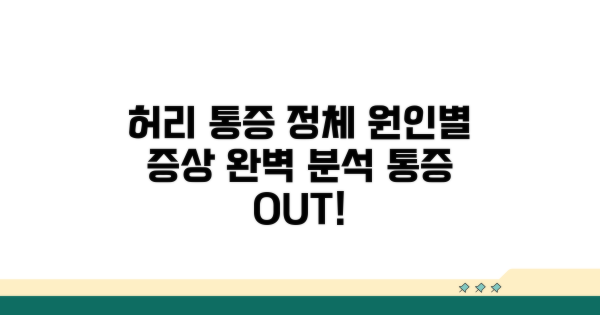 허리 통증, 원인별 증상 완벽 정리