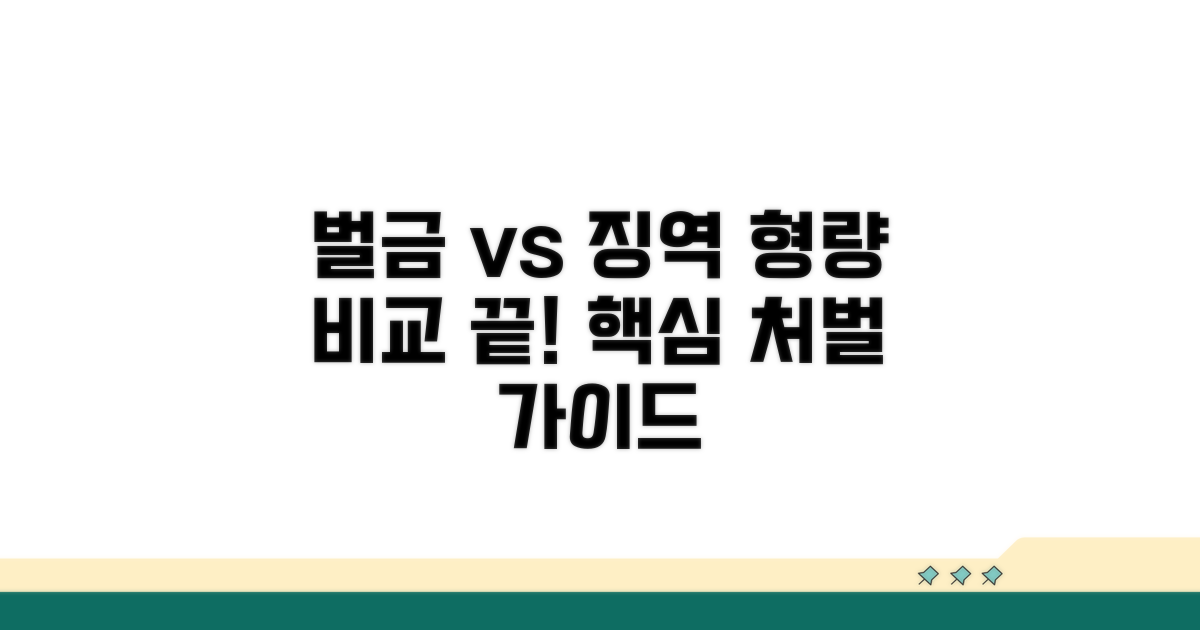 벌금형부터 징역형까지 상세 안내