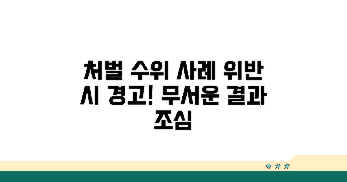 위반 시 처벌 수위와 사례