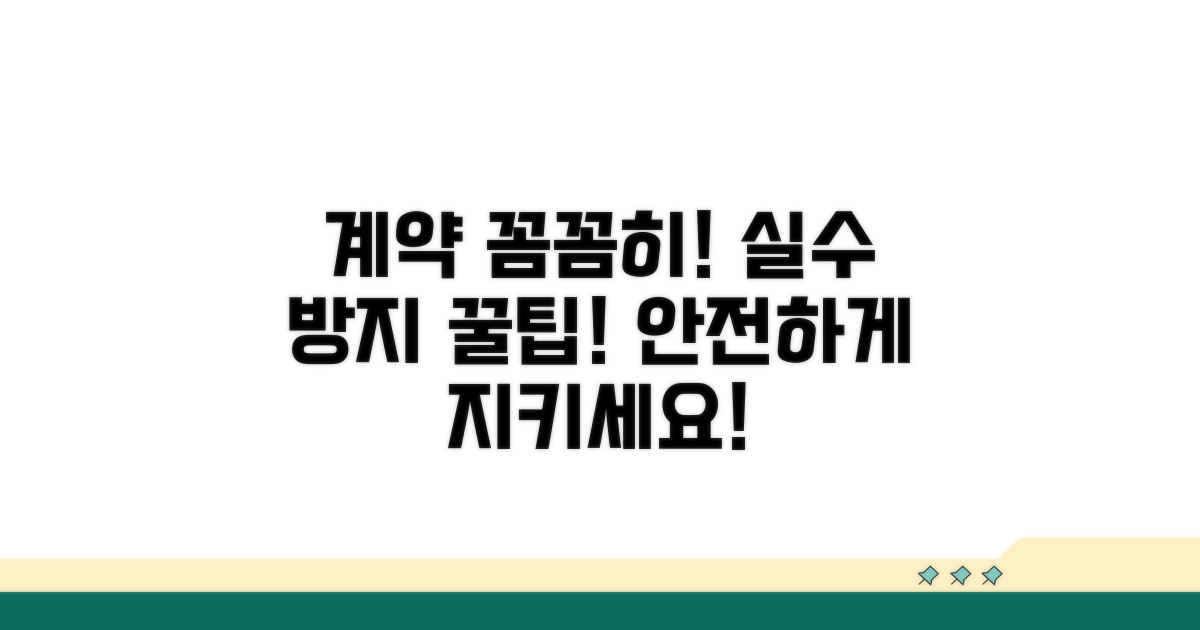 꼼꼼한 계약 확인과 예방 팁