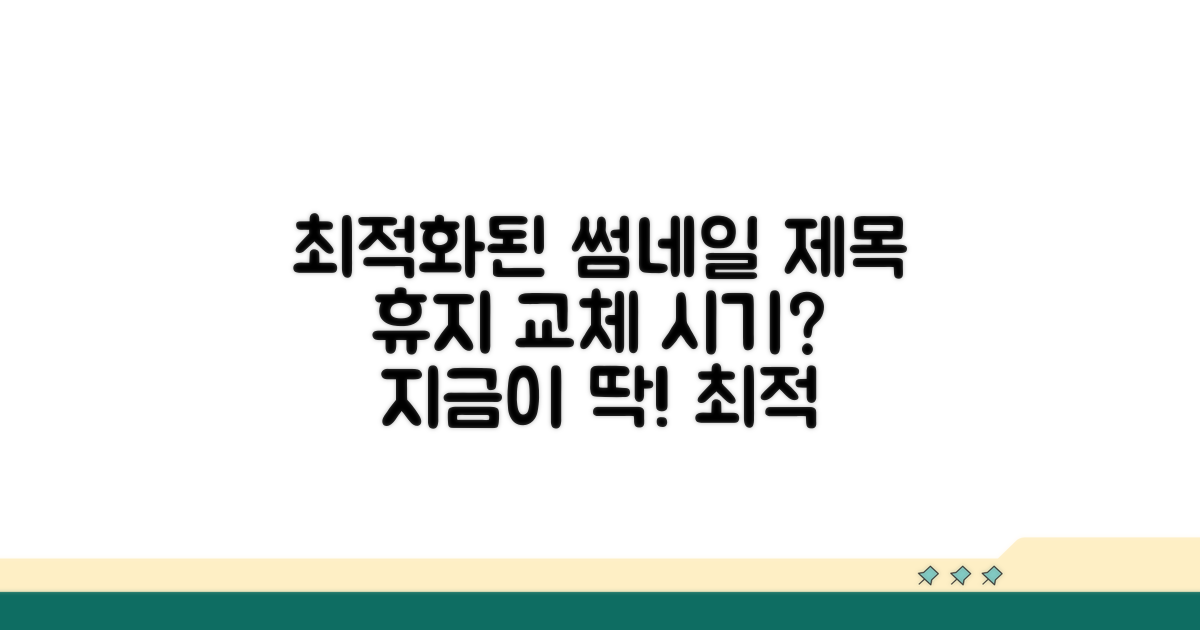 휴지 교체, 언제 하는 게 좋을까?