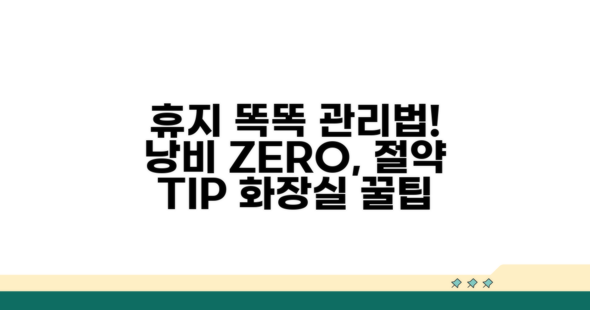 화장실 휴지, 똑똑하게 관리하는 법