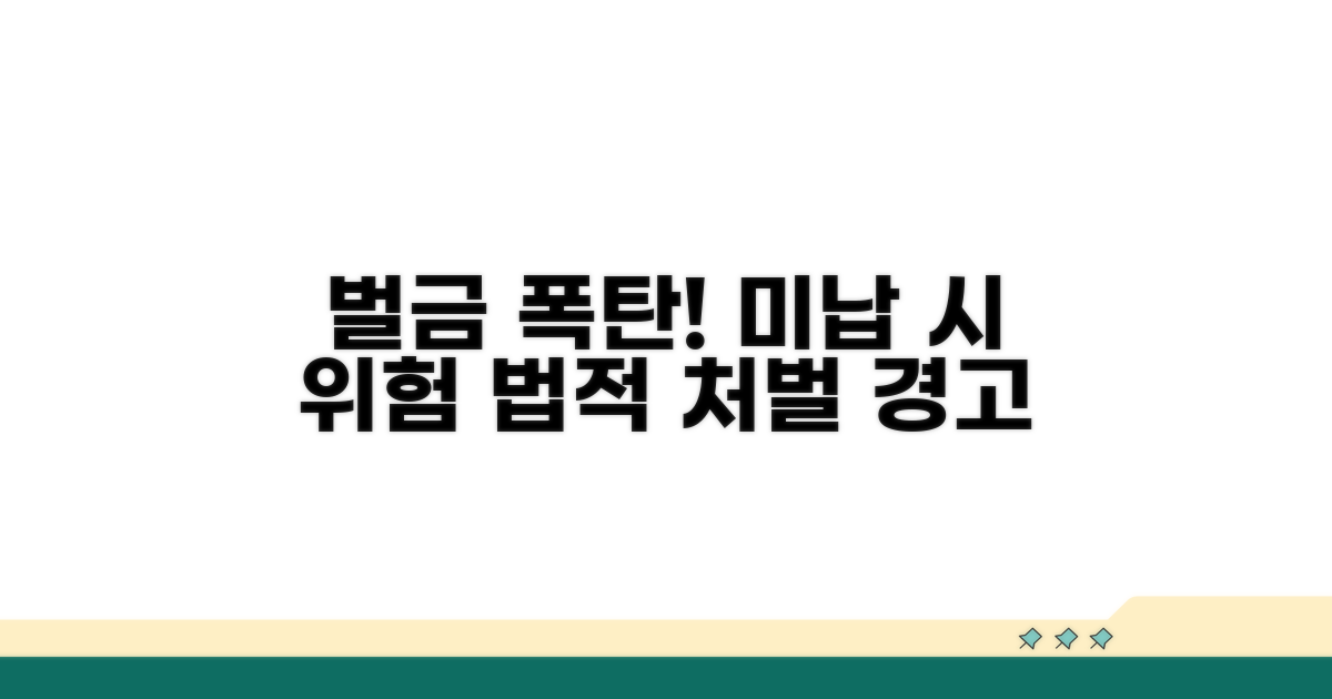기한 넘기면 발생하는 벌금과 처벌