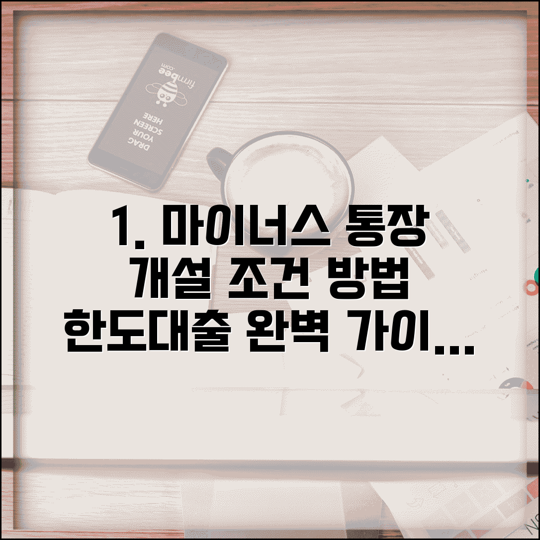 마이너스 통장 개설 조건과 방법 | 한도대출 통장 만들기 완벽 가이드