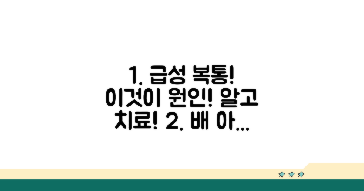 급성 복통, 원인부터 파악하자