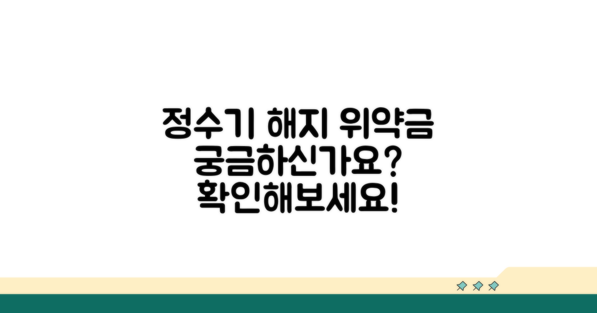 정수기 해지 위약금, 얼마나 나올까?