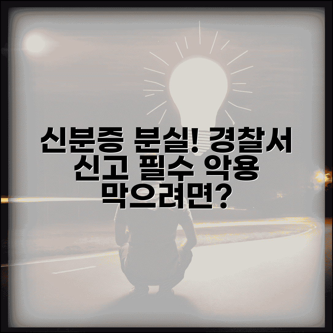 신분증 분실신고 경찰서 | 주민등록증 분실시 경찰서 분실신고와 악용 방지