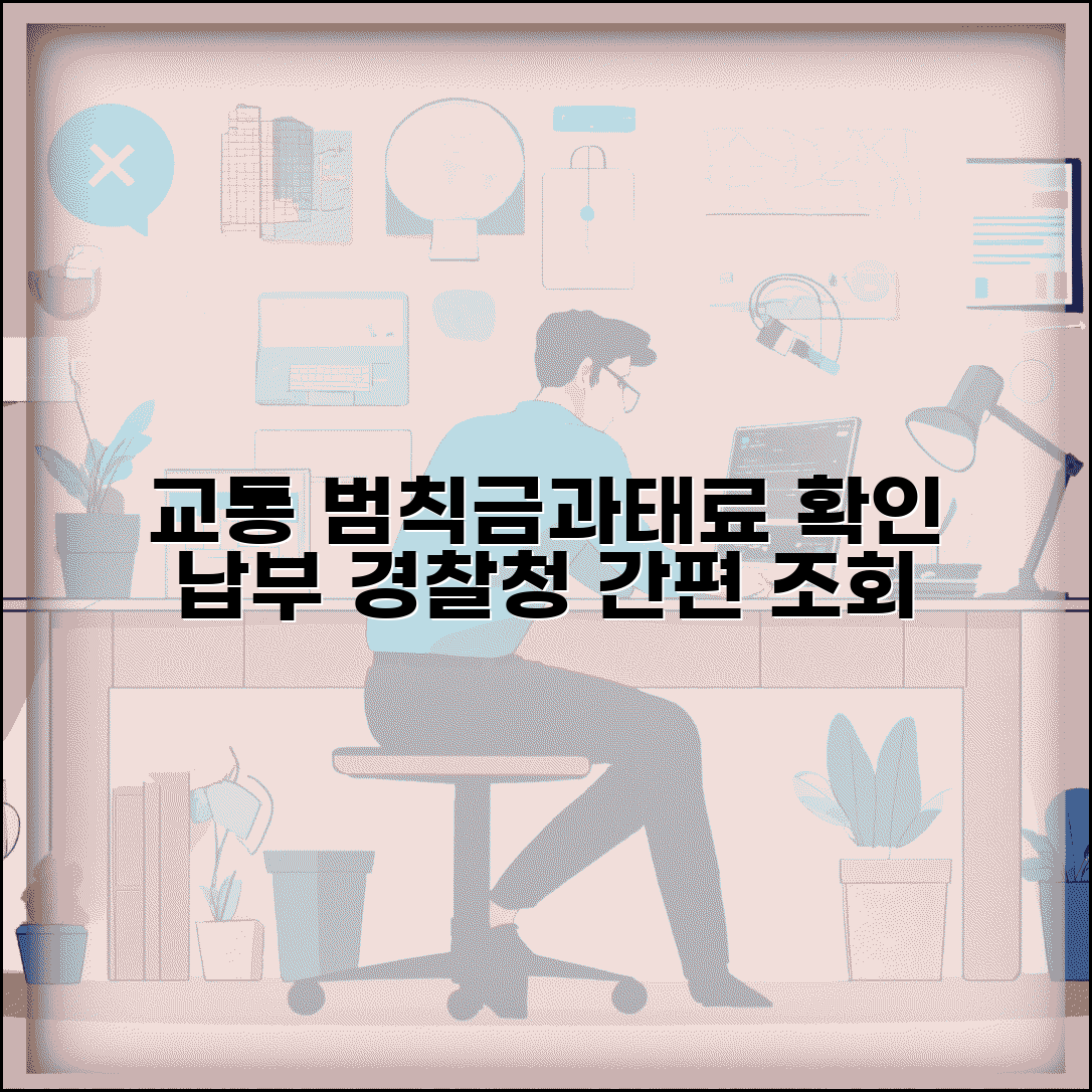 경찰청 교통범칙금 과태료 조회 | 미납 과태료 확인 및 납부 방법