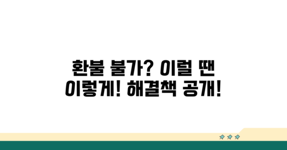 환불 불가 시 대처 요령