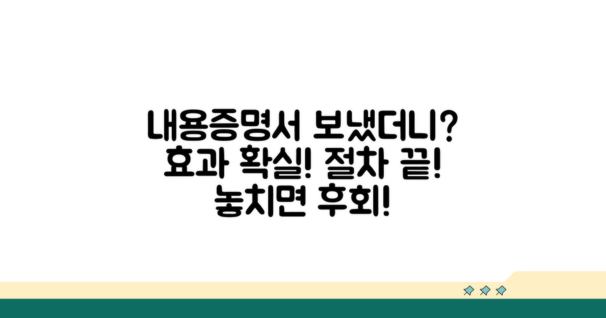 내용증명서 발송 절차와 효과