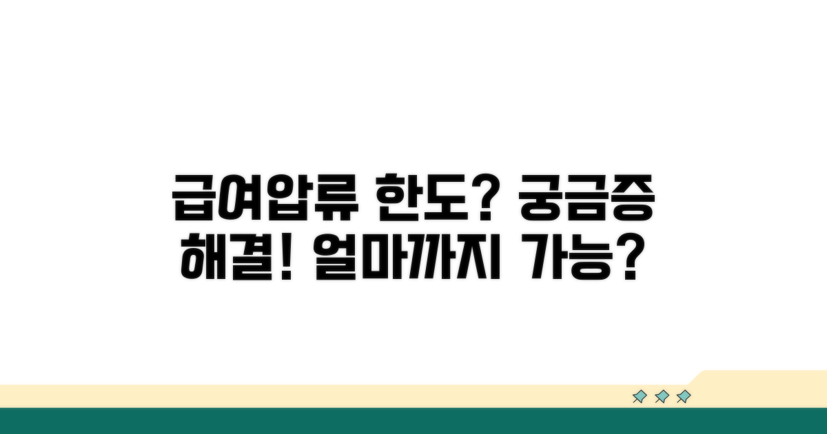 급여 압류 한도, 얼마까지 가능할까?