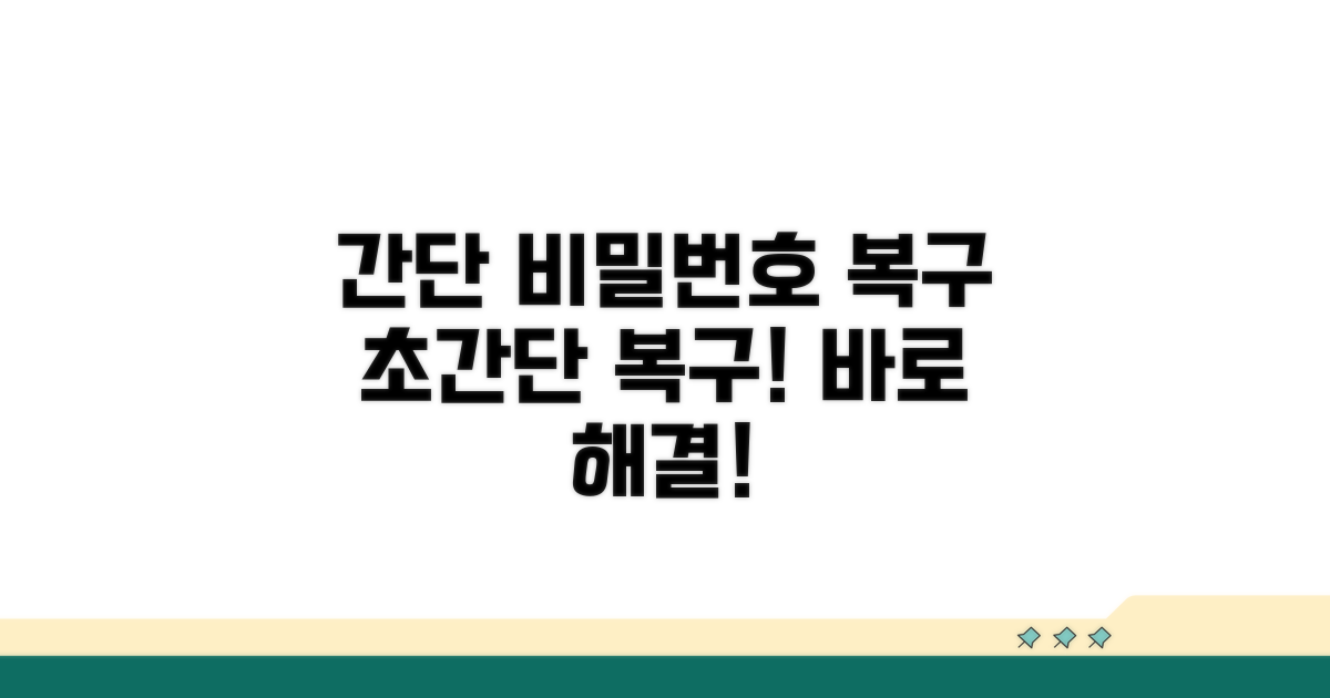 간단한 절차로 비밀번호 복구