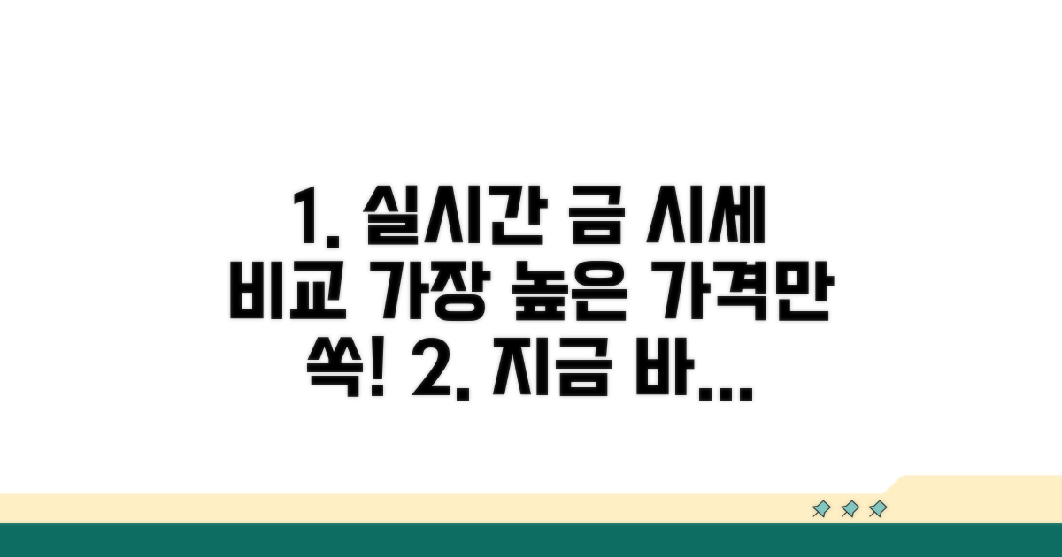 실시간 금 매입가 비교 분석