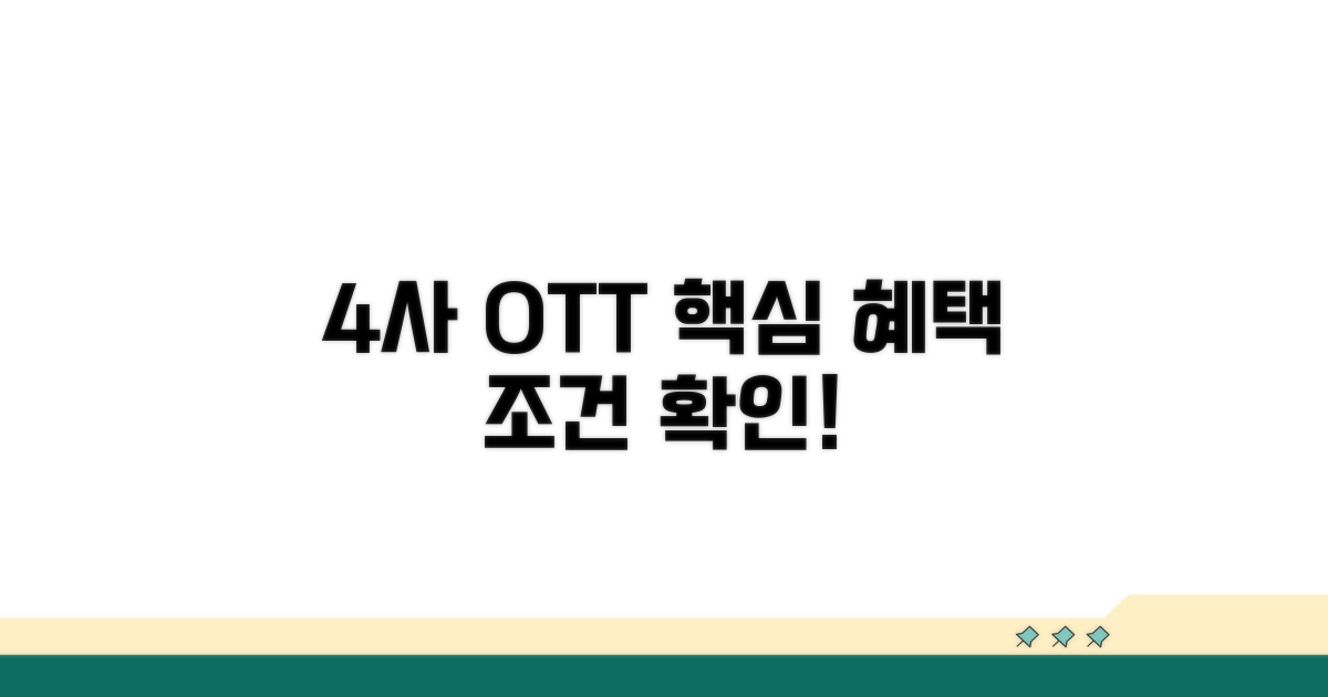 4사 OTT 핵심 혜택 조건 한눈에