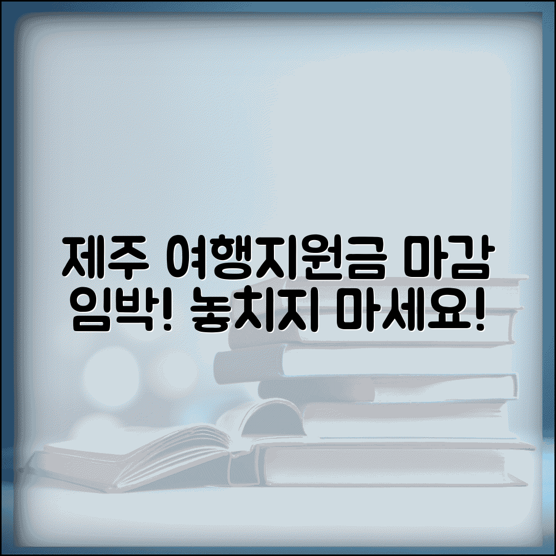 제주여행지원금 신청 기간 | 제주도 관광 지원금 마감일