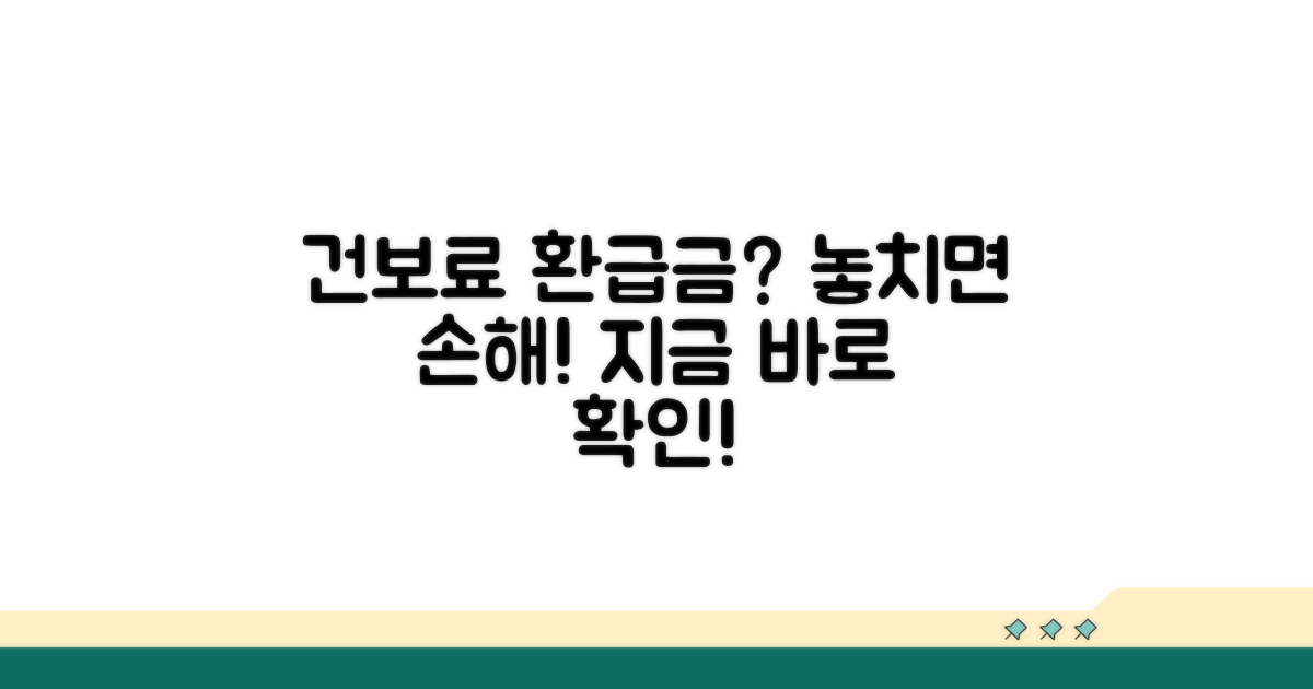 건보료 환급금, 왜 받을 수 있나요?