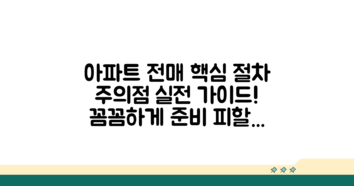 아파트 전매 절차와 주의사항