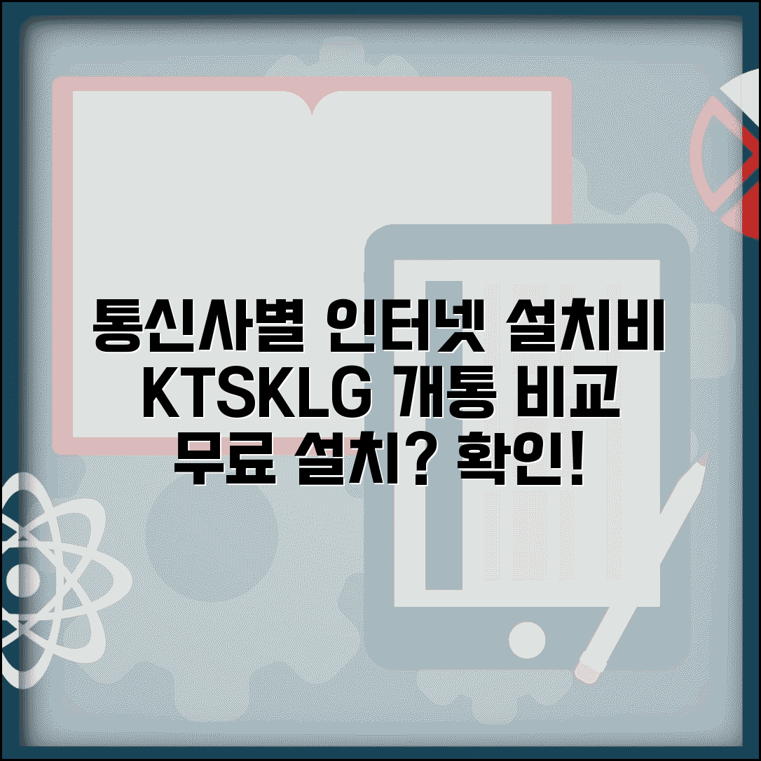 인터넷 설치 수수료 통신사별 | KT SK LG 인터넷 개통 비용 비교