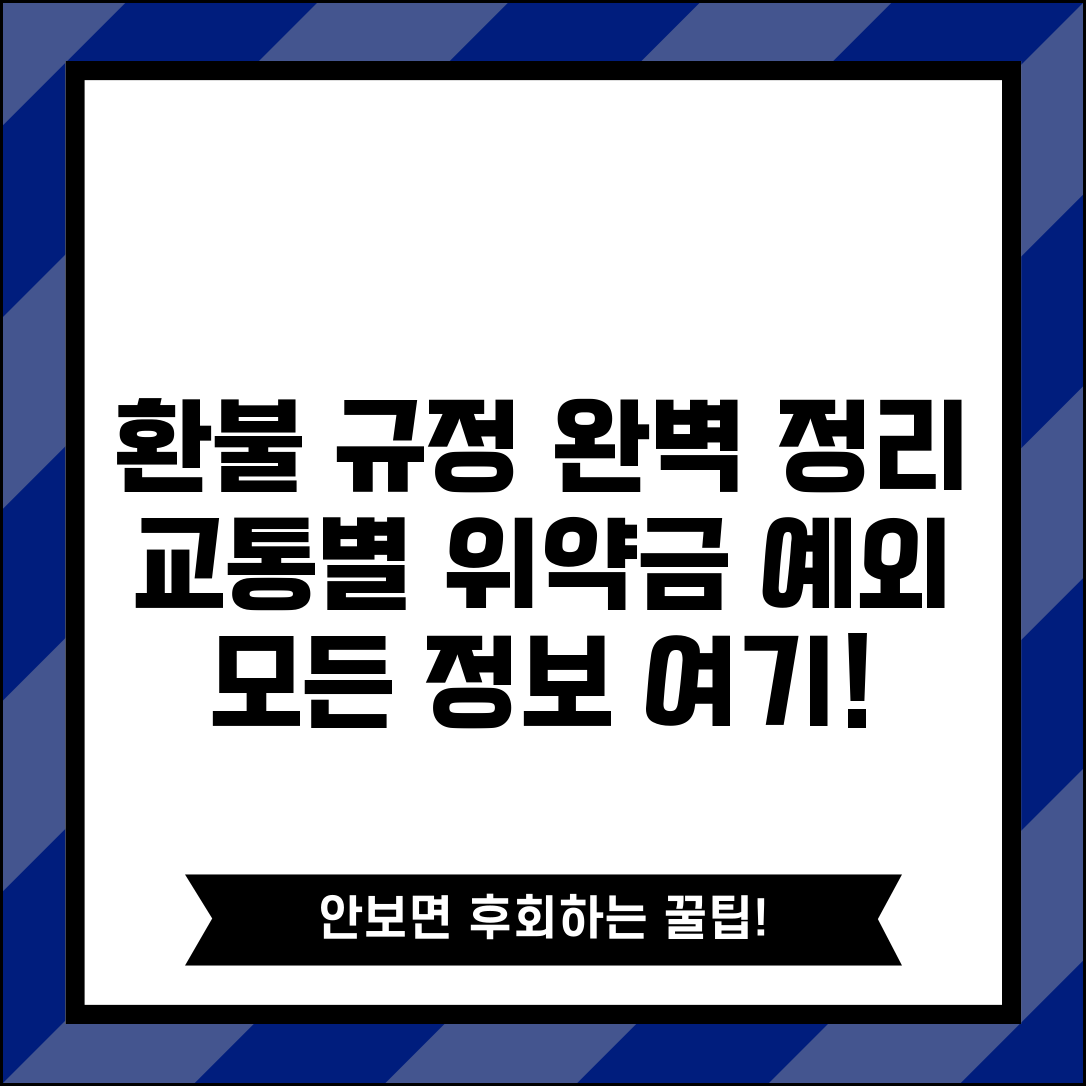 승차권 환불 규정 완벽 가이드 | 교통수단별 위약금 및 예외사항