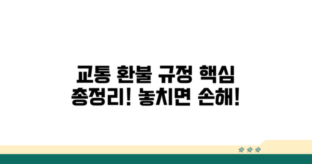 교통수단별 환불 규정 완벽 정리