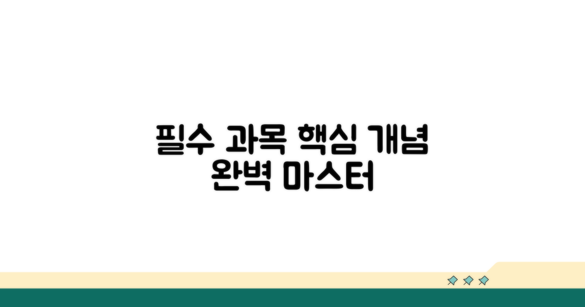 과목별 중요 개념 완벽 이해 가이드