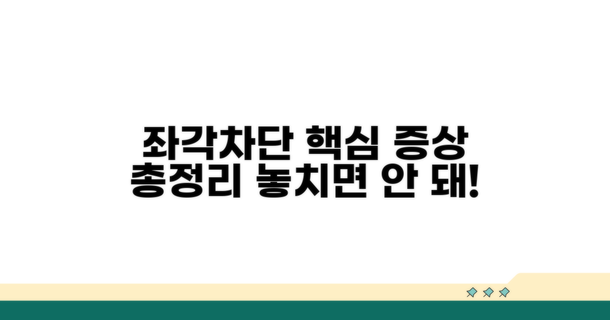 좌각차단, 핵심 증상 완전정리