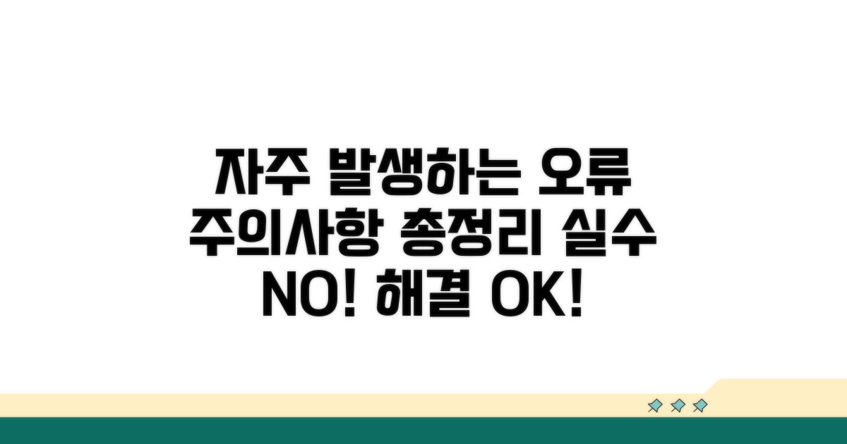 자주 발생하는 오류 및 주의사항