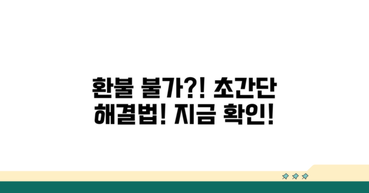 환불 불가 시 대처 방법