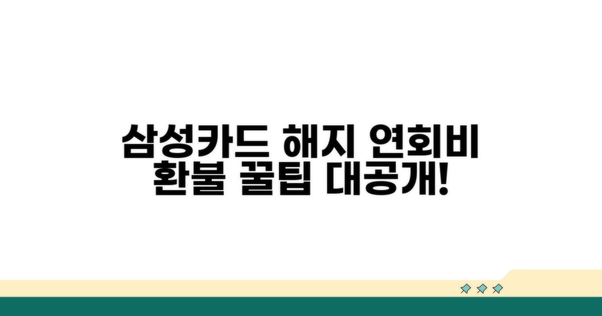 삼성카드 해지 시 연회비 환불 방법
