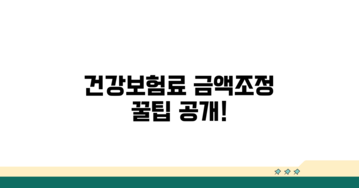건강보험료 금액조정 신청 방법