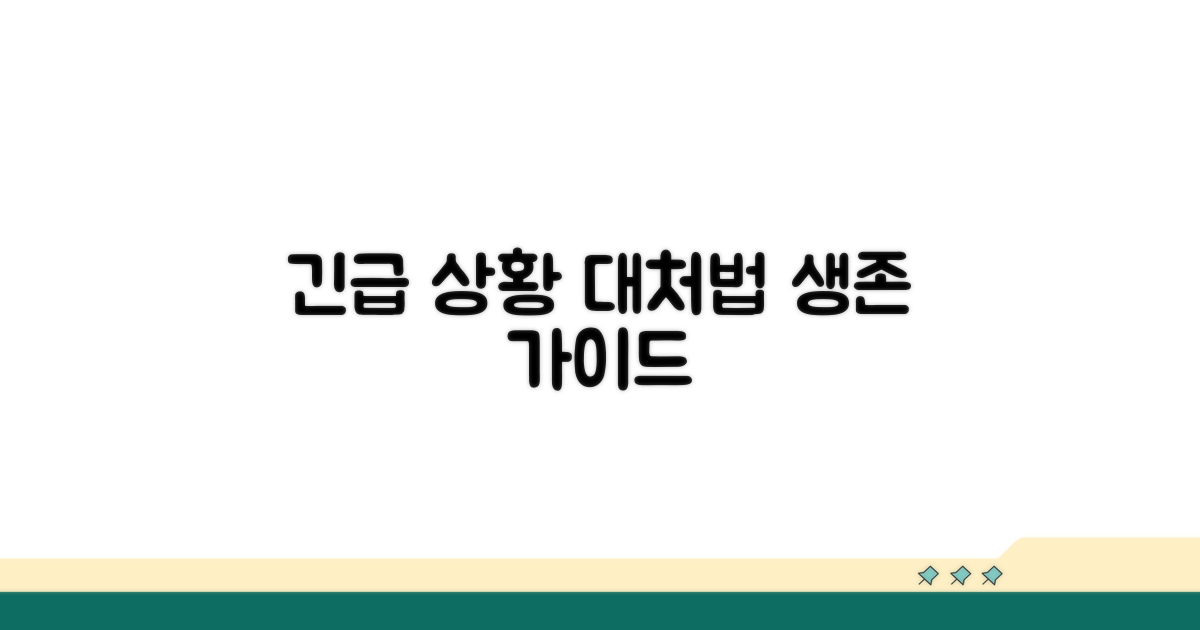 긴급 상황 시 대처 방법 알아보기