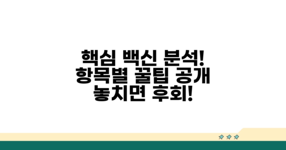 코어 백신 항목별 상세 분석