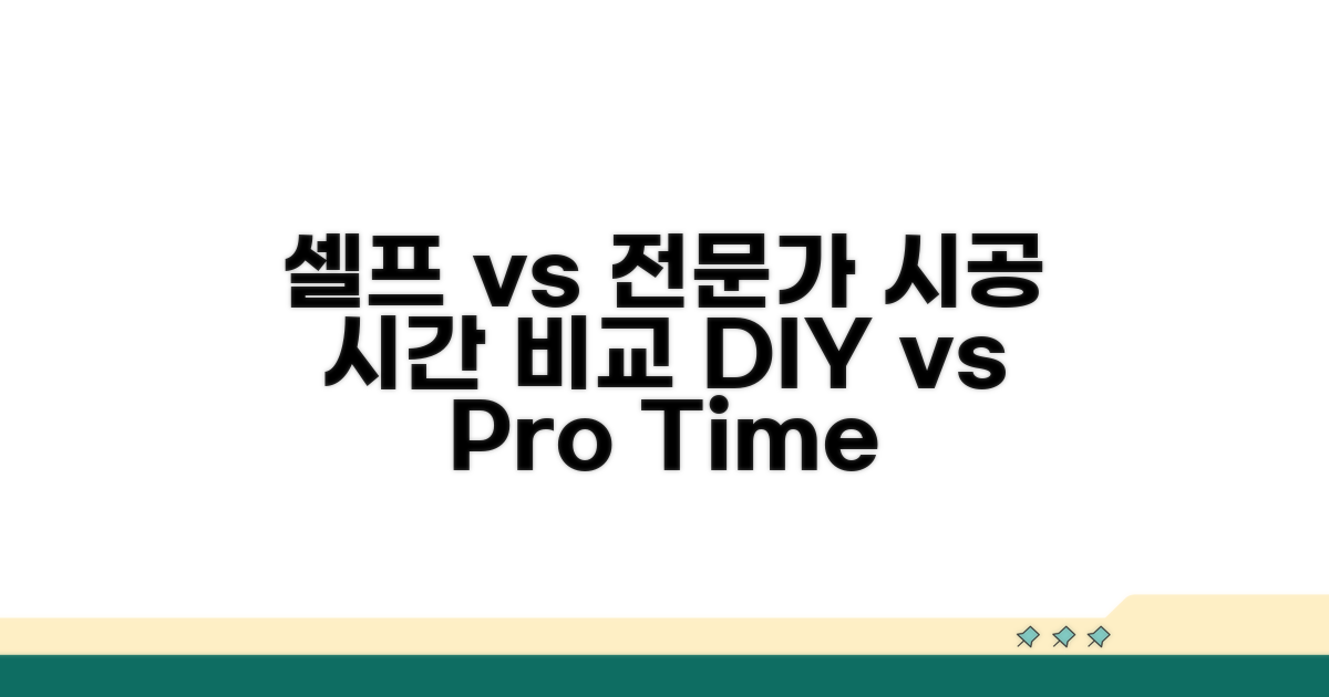 시공 시간, 셀프 vs 전문가 비교