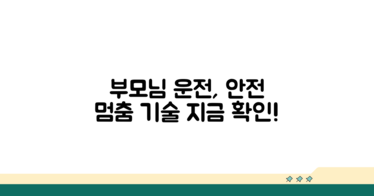 부모님 운전, 안전하게 멈추는 법