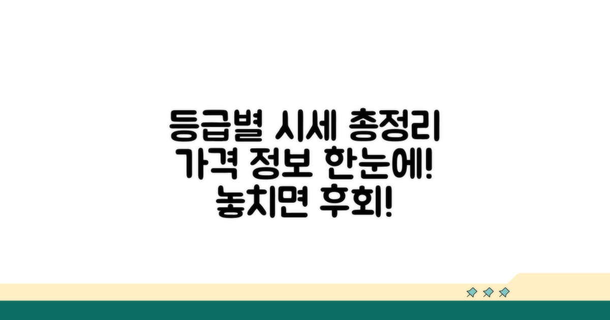 등급별 가격 및 시세 정보
