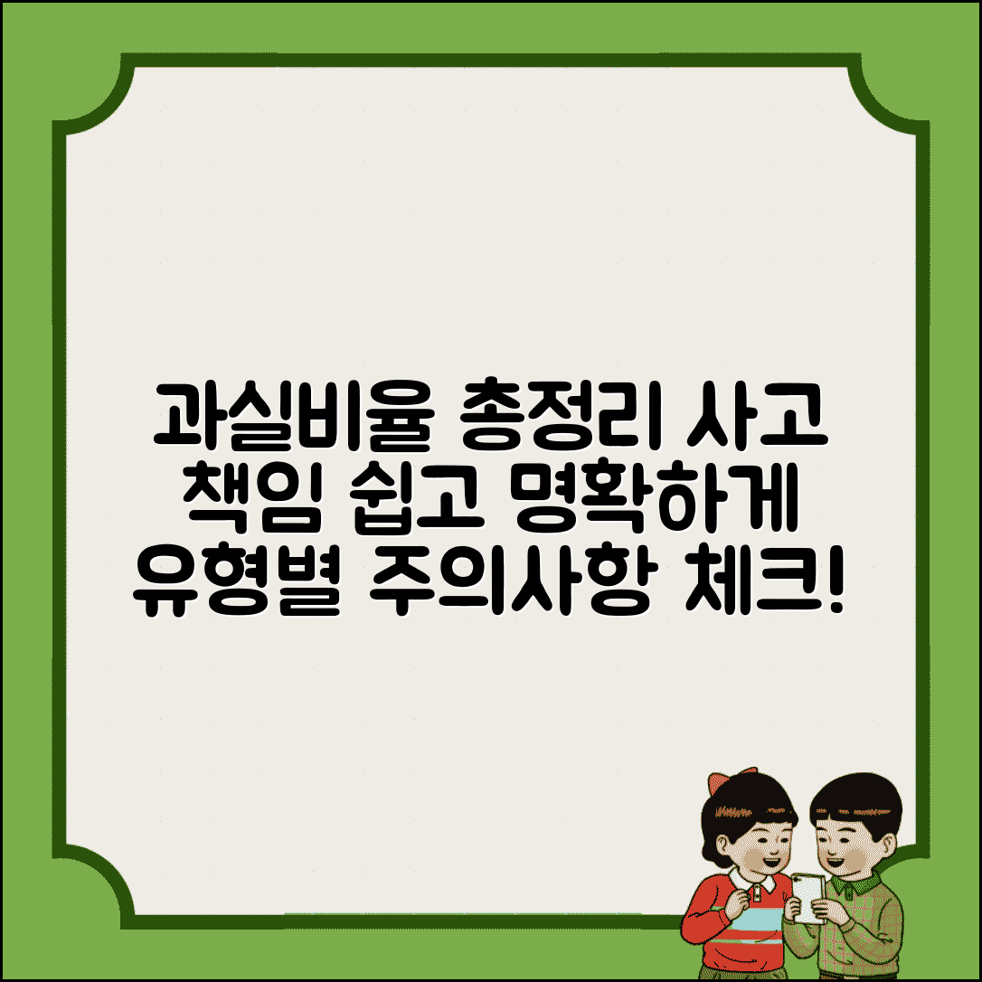 손해보험협회 과실비율 인정기준 총정리 | 교통사고 책임 판단 방법 및 유형별 주의사항