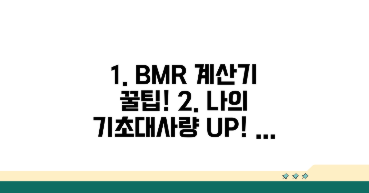 BMR 계산기 사용법과 후기