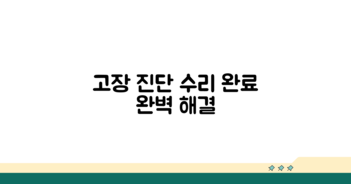 고장 진단부터 수리 완료 절차
