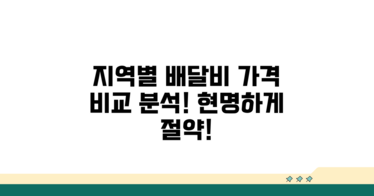 지역별 배달 가격 비교 분석