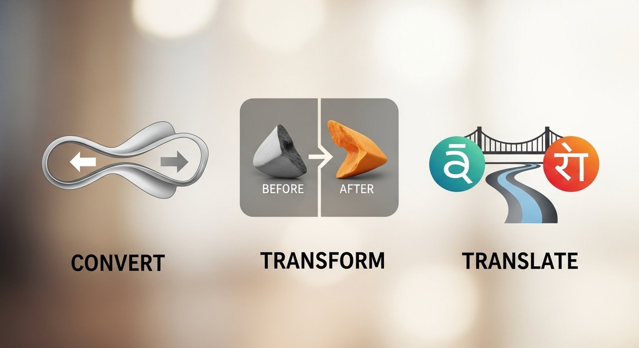 변환 영어로 표현하는 방법 | convert transform translate 차이 완벽