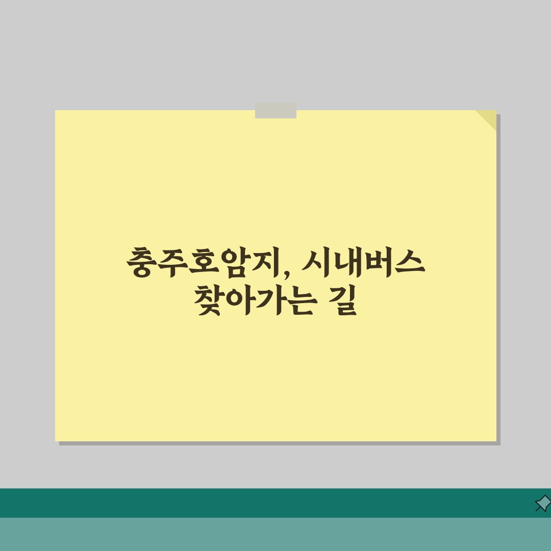 충주호암지생활체육공원 위치안내 | 시내버스 노선정보, 친구에게 공유해 드려요!