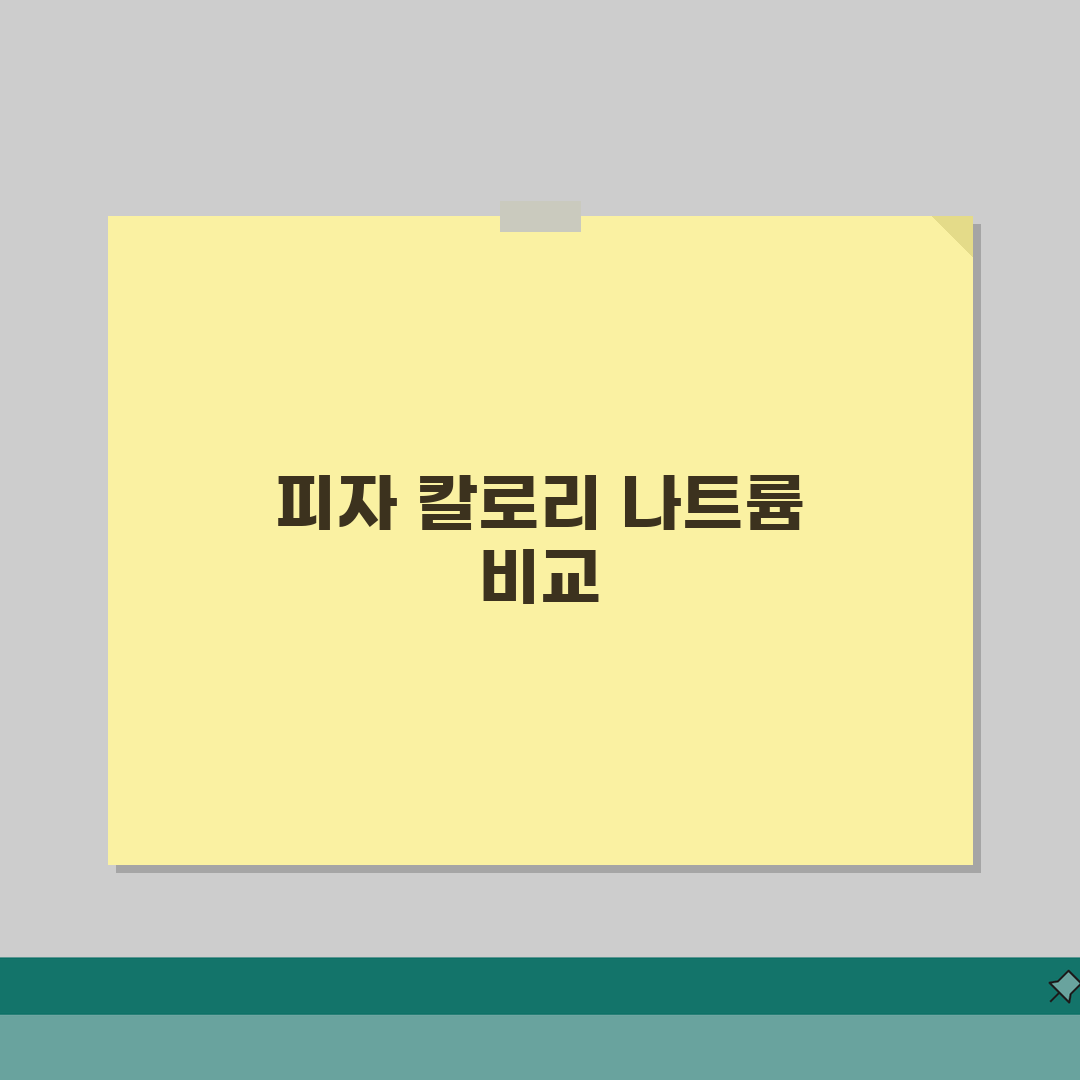 피자 브랜드별 칼로리 나트륨 함량표와 건강한 피자 선택법, 제가 알려드릴게요!