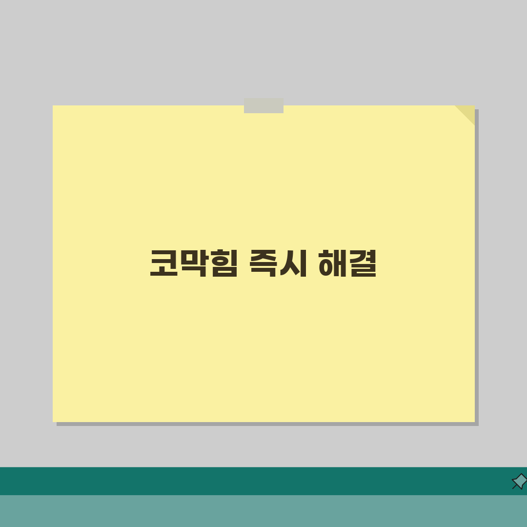 코가 막힐때 대처법 비염 완화 | 코막힘 즉시 뚫는 5가지 식염수 세척과 혈관수축제 완벽가